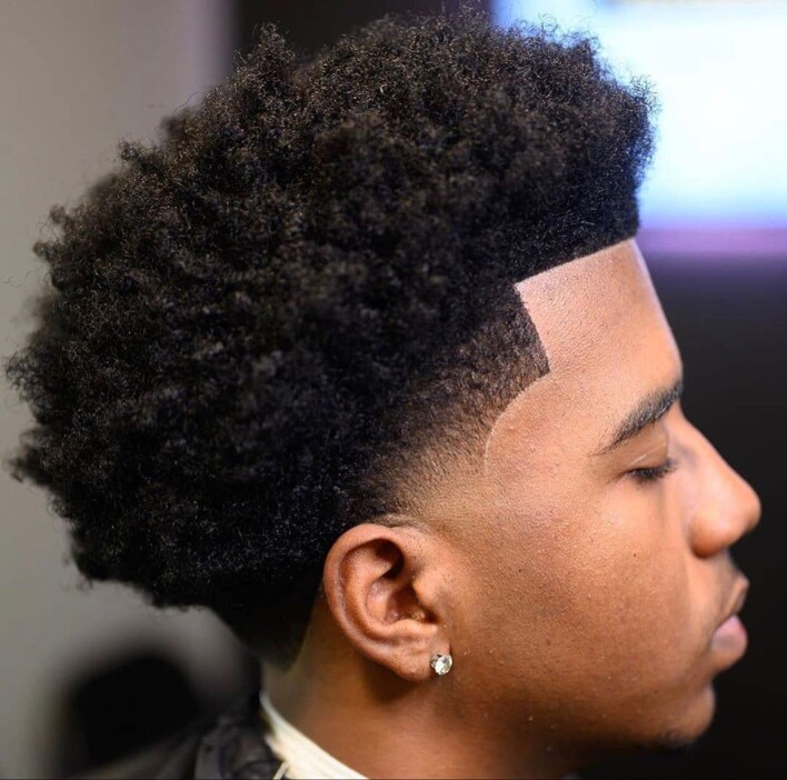 Coupe afro dégradée homme