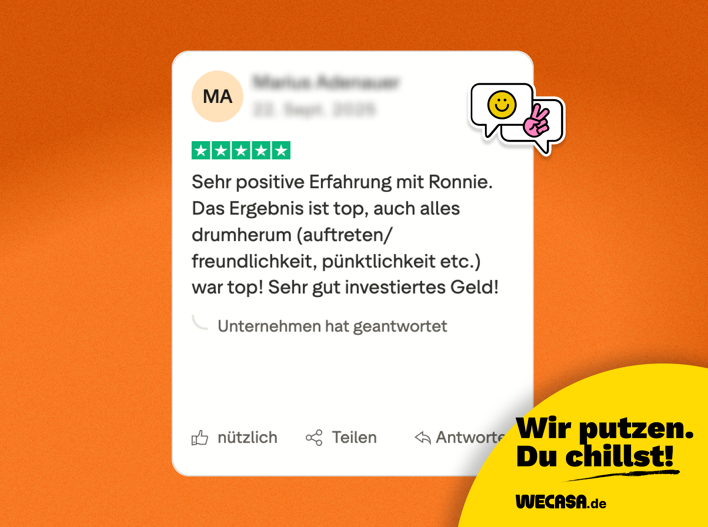 Bewertung der Wecasa-Reinigung von Mathilda