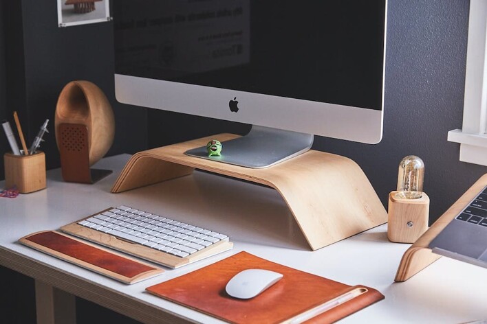 organised desk space