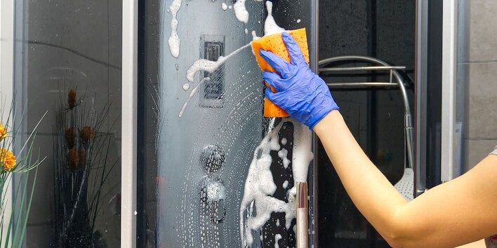 Professional cleaning shower