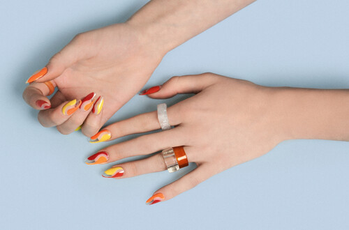 Gel Nail Extensions +  Gel Polish near me at home