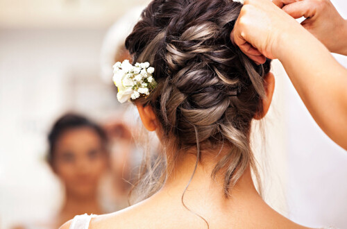 Bridal Hair near me at home